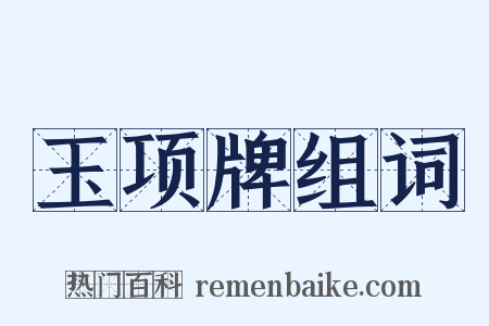 玉项牌组词是什么意思的图片